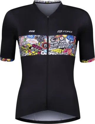 FORCE dres VIVID LADY krátky rukáv, čierny