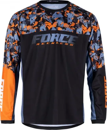 FORCE dres RECKLESS dlhý rukáv, čierno-oranžový
