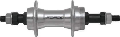 FORCE náboj zadný Al ložiskový, závitový, 36d, strieborný