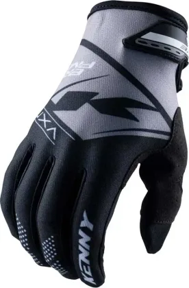 KENNY Cyklistické rukavice BRAVE BLACK 11, Čierna/Sivá