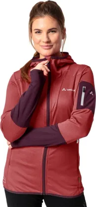 Vaude fleecová mikina s kapucňou Monviso, dámska, tehlová