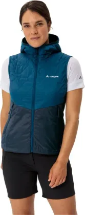 Vaude vesta s kapucňou Freney V, dámska, modrá (shore blue)