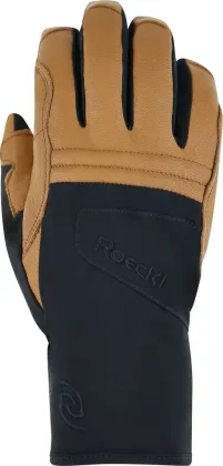 ROECKL Lyžiarske rukavice Mellau GTX čierna/hnedá