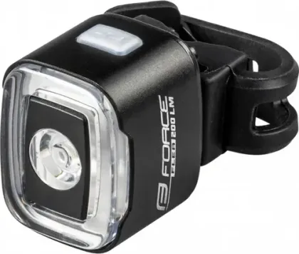 FORCE blikačka predná/zadná FLEA 200LM USB, čierna