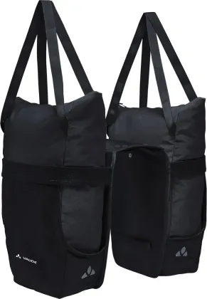 Vaude dvojitá taška na nosič TwinShopper, black