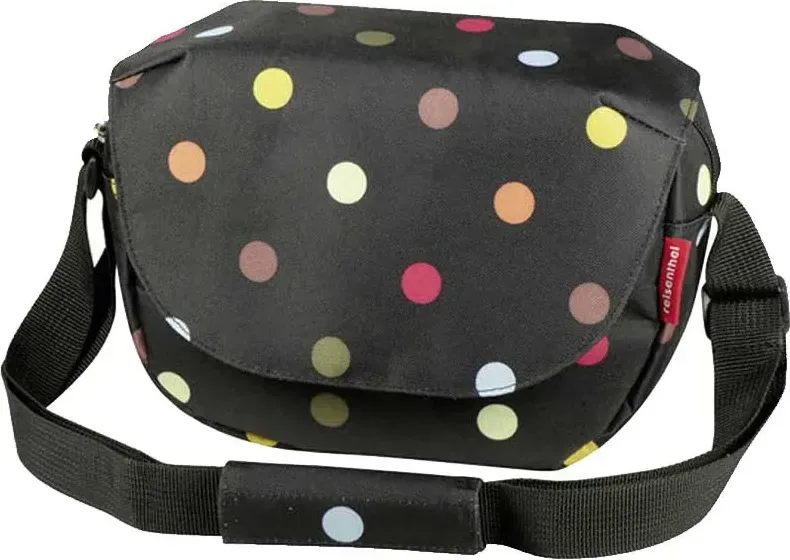 KLICKfix Taška na riadidlá FUNBAG DOTS, Čierna/Sivá/Žltá/Modrá/Červená/Hnedá