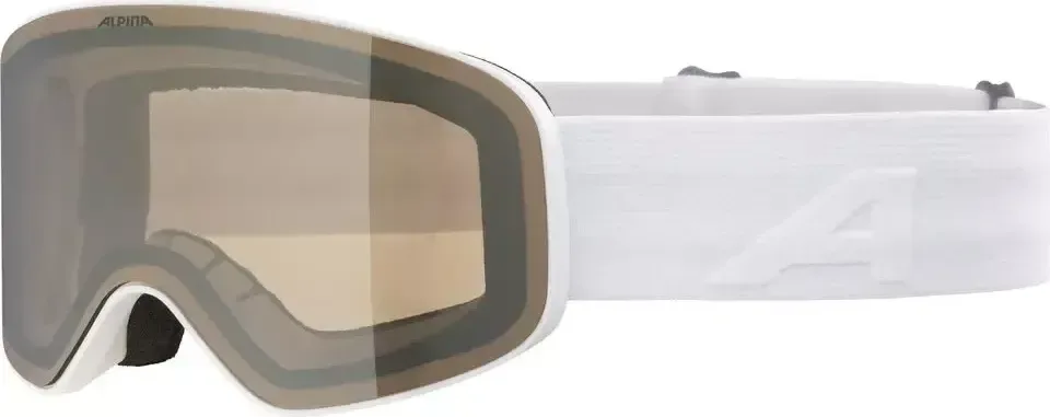 ALPINA Lyžiarske okuliare detské FERNIE Q-LITE white matt/mirror gold
