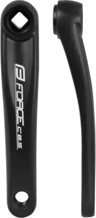 FORCE kľuka ľavá C8.5 Al, 175 mm, čierna