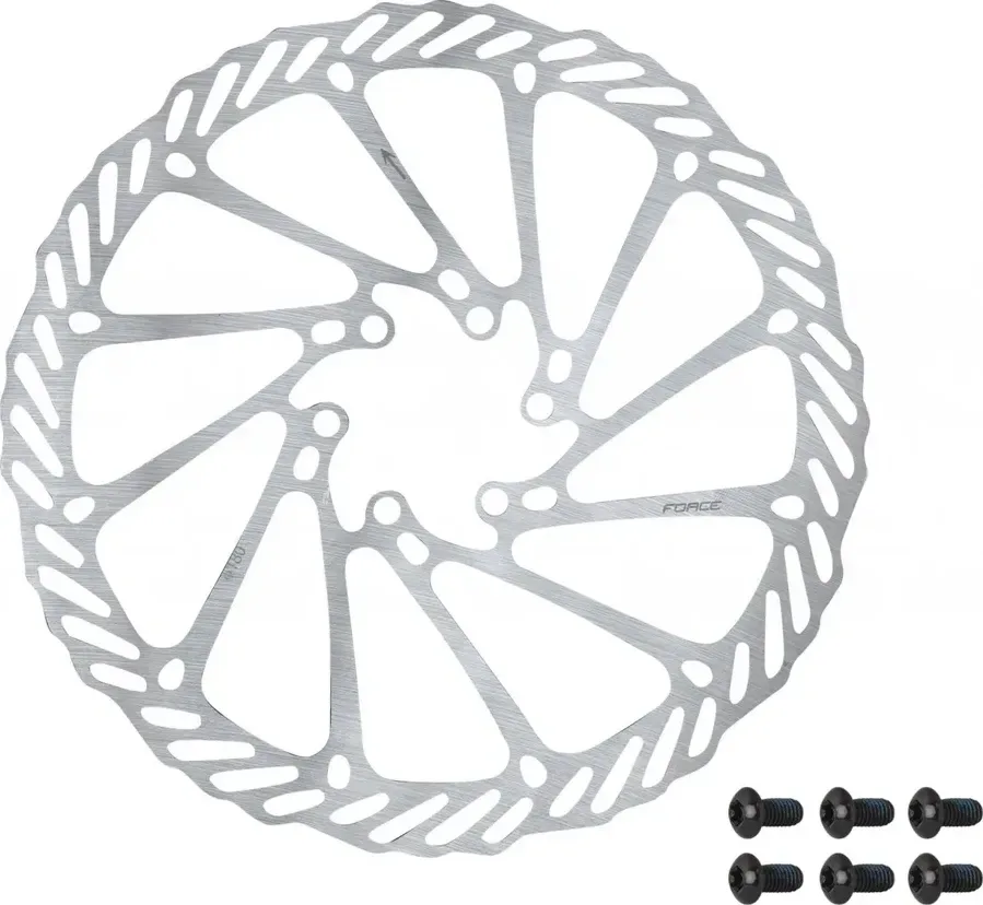 FORCE kotúč brzdový -2 180 mm, 6 dier, strieborný