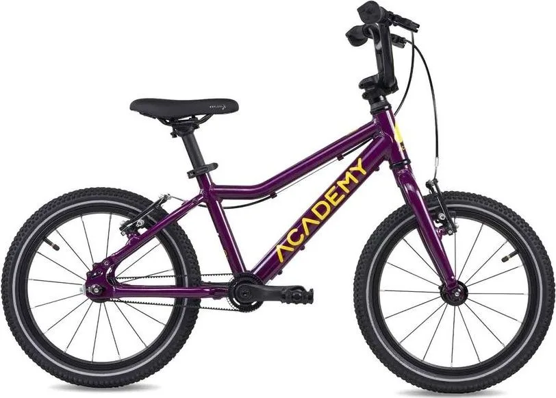 ACADEMY Detský bicykel Grade 3 Belt 16" 2025 Fialová, Žltá/Modrá/Fialová