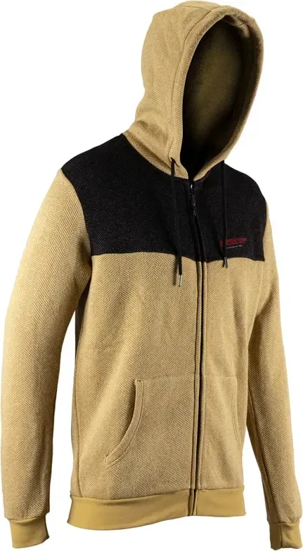 LEATT mikina na zips Tech, Brass Brown