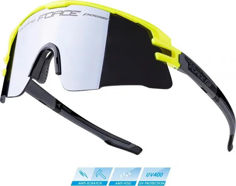 FORCE okuliare AMBIENT, fluo-šedé, čierne zrkadlové sklo
