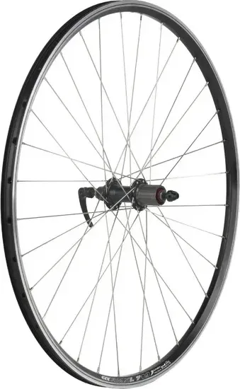 DEMA koleso Standard 26’ MTB zadné, čierne+GBS, kazetové QR, nerez