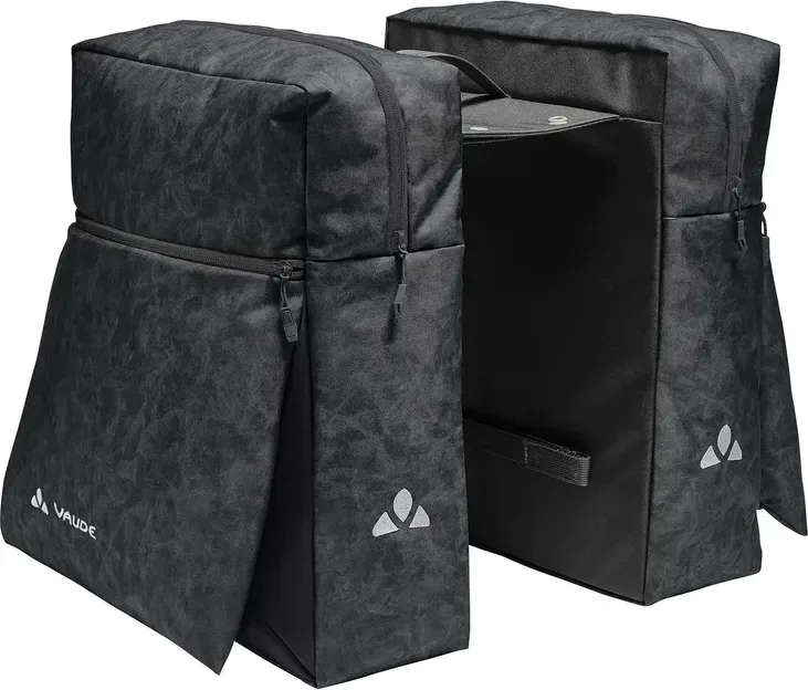 Vaude dvojitá taška na nosič TwinZipper, black