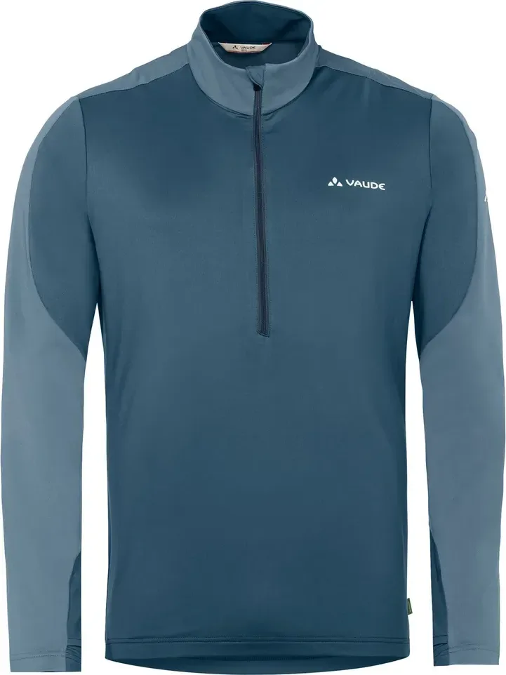Vaude fleecový pulóver Livigno Halfzip II, pánsky, blue gray