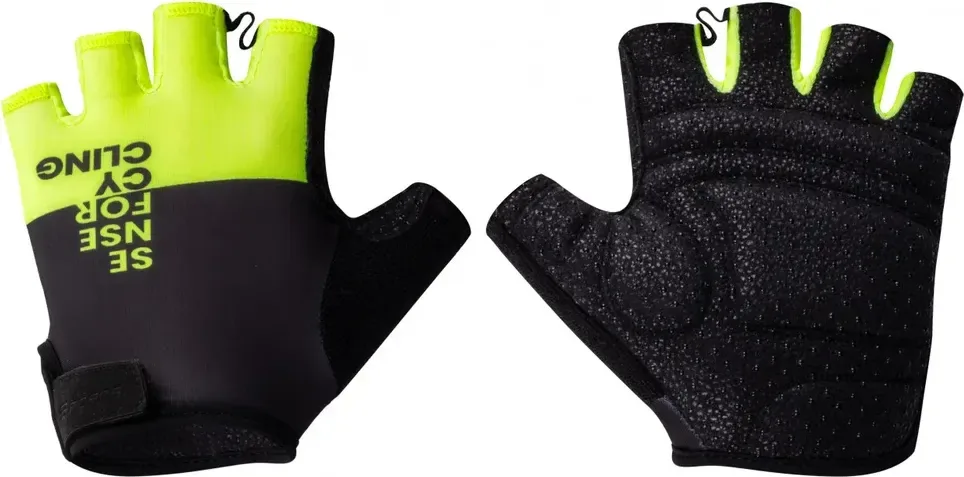 Force rukavice FINE, čierno-fluo