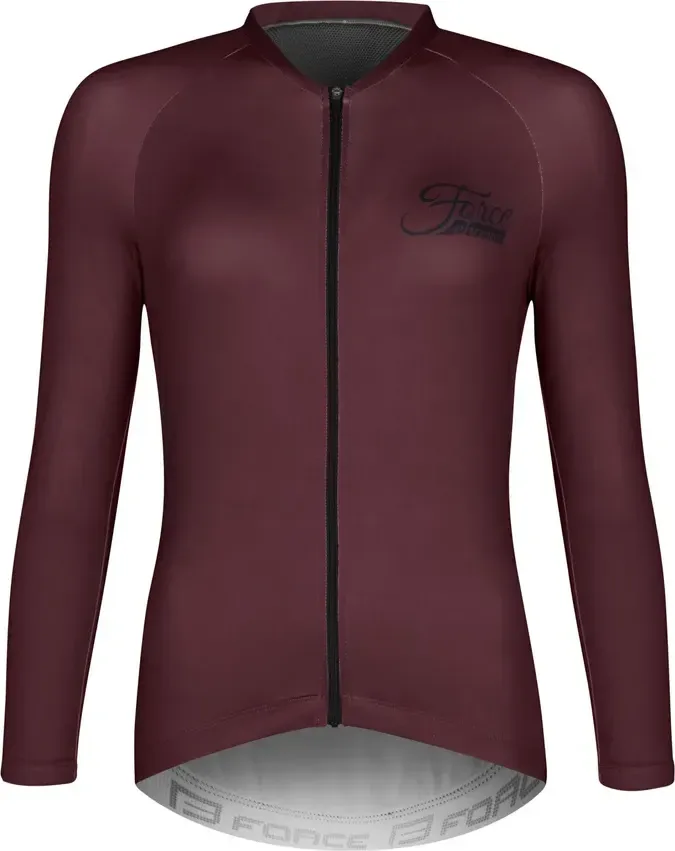 Force dres CHARM UNI dlhý rukáv, bordová
