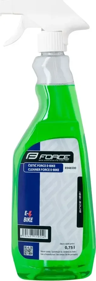 FORCE čistič E-BIKE rozprašovač 0,75 L - zelený