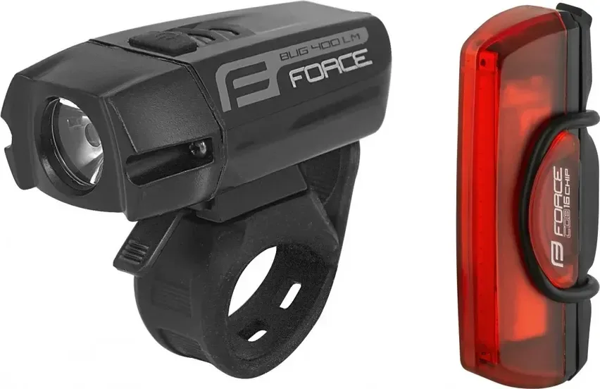 FORCE sada svetiel GLARE USB predné + zadné