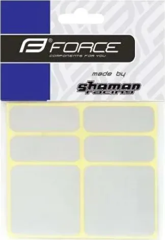 FORCE reflexné nálepky - sada, strieborné, 6 ks