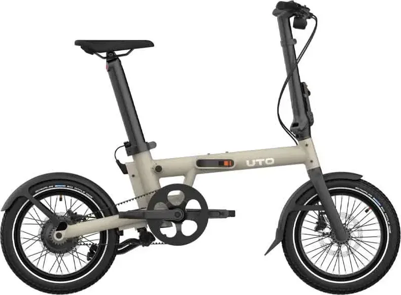 UTO Skladací elektrobicykel PRO16 2025 Satin Taupe, Sivá/Modrá