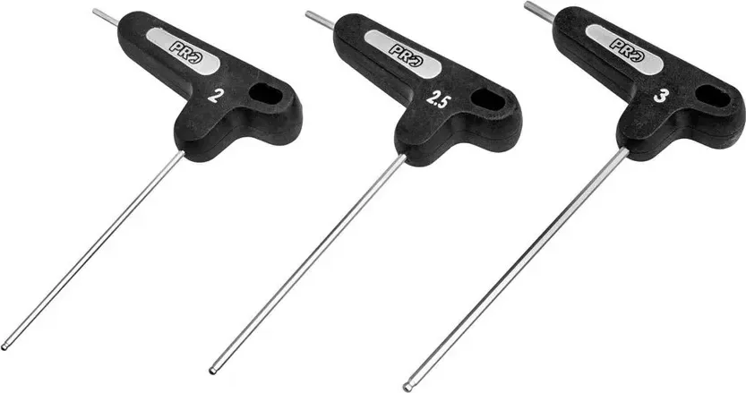 Set T-kľúčov 6-hran 2/2,5/3mm čierny