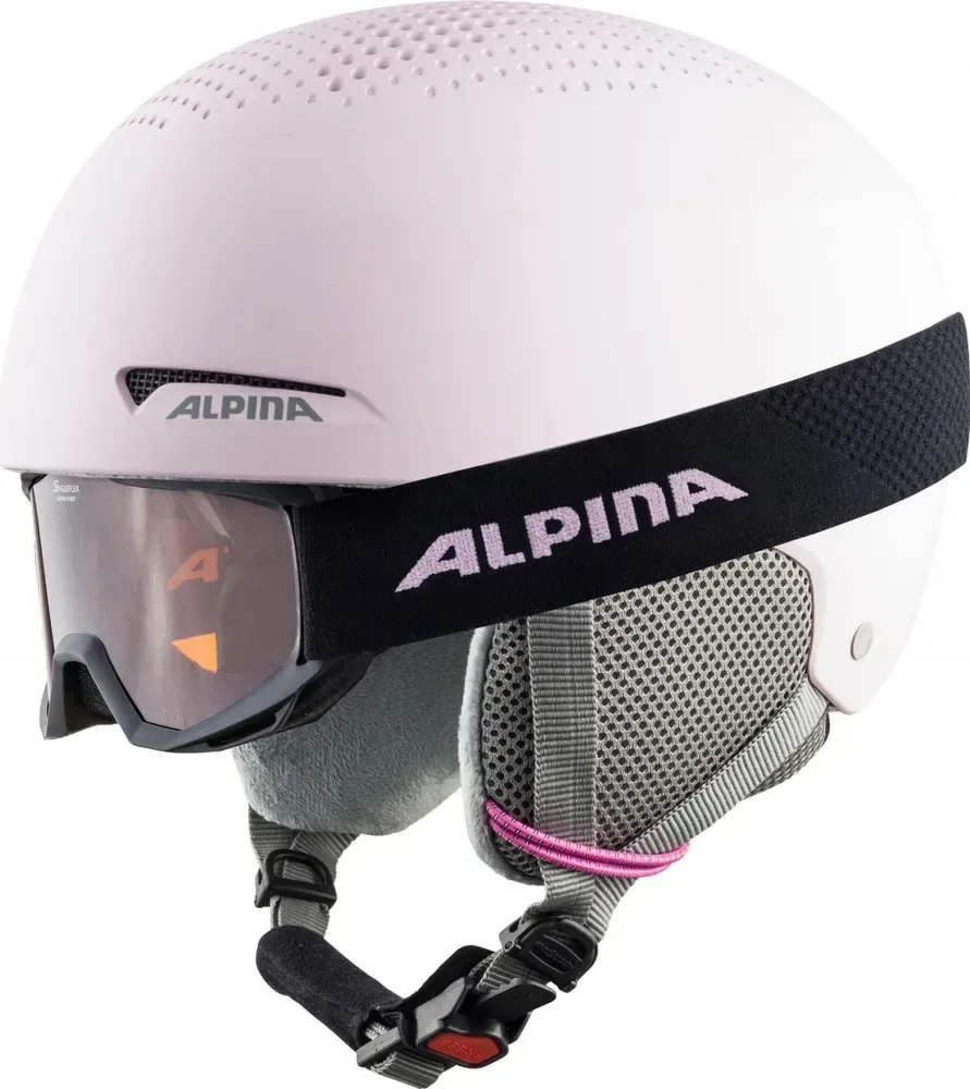 ALPINA Detská lyžiarska prilba ZUPO SET & PINEY light rose matt