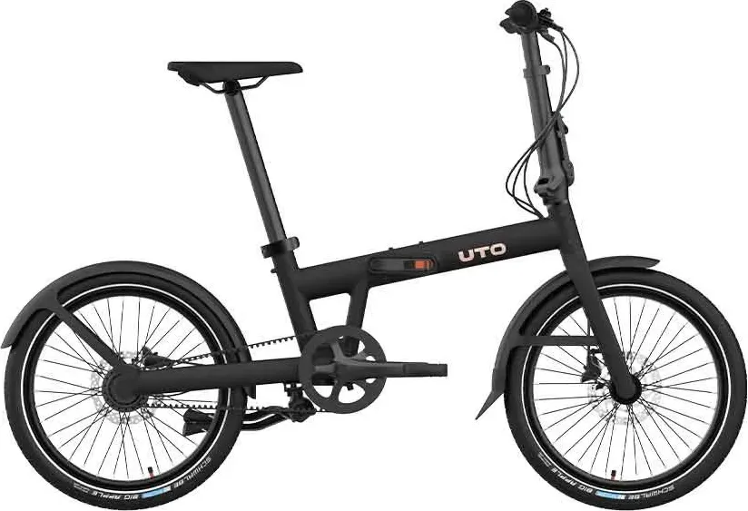 UTO Skladací bicykel PRO20 NE 2025, Čierna/Sivá