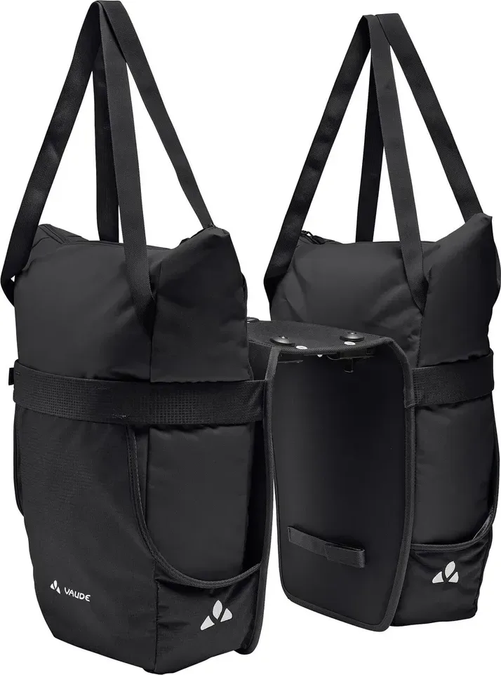Vaude dvojitá taška na nosič TwinShopper (UniKlip 2), black