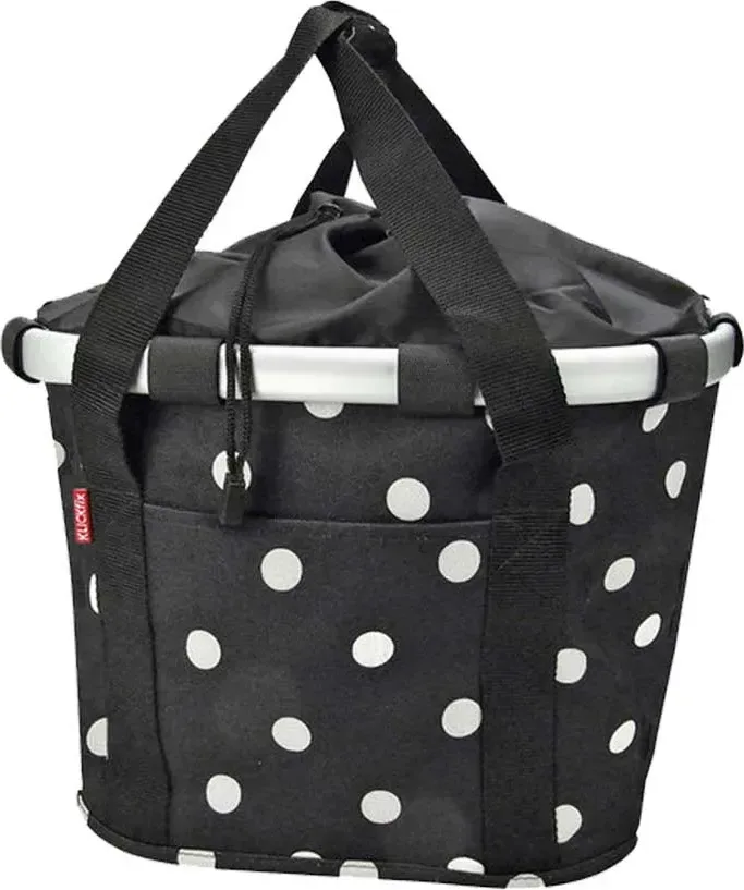KLICKfix Košík na riadidlá Reisenthel GT Čierna DOTS, Čierna/Sivá/Modrá/Béžová