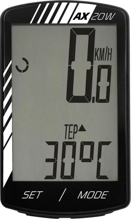 Cyklopočítač AX-20W 20f čierny