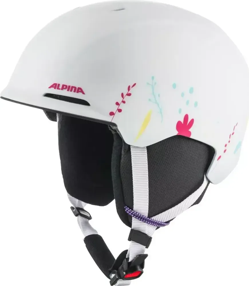 ALPINA Detská lyžiarska prilba BRIX JR white-graphic matt