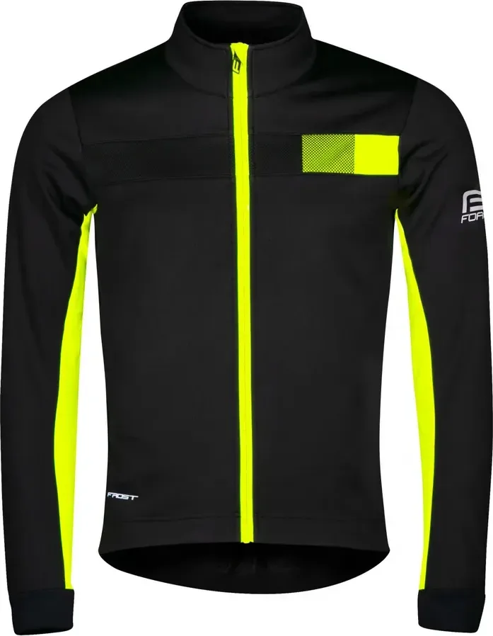 Force bunda FROST softshell pánská, černo-fluo