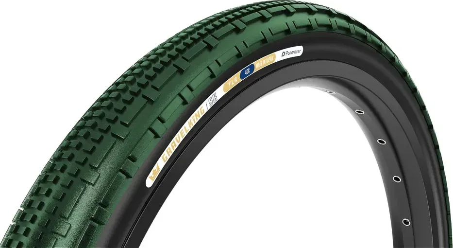 PANARACER plášť Gravelking SK - 700, kevlar, British Racing Green, Black sidewall