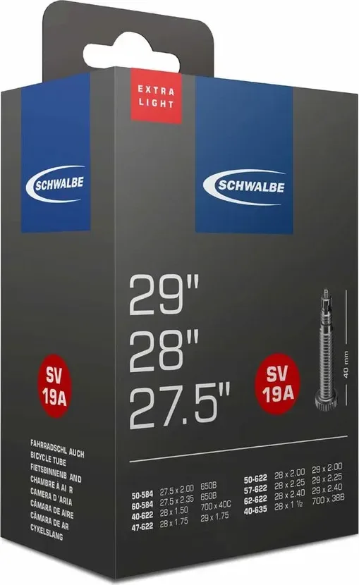 Duša SV19A (40/62-584/635) 27.5/29x1.60–2.40 SV 40mm Extra Light 140g