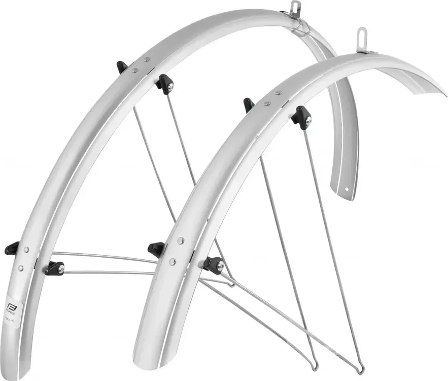 FORCE blatníky 48 Aluflex trekking 28" + vzpery, strieborné