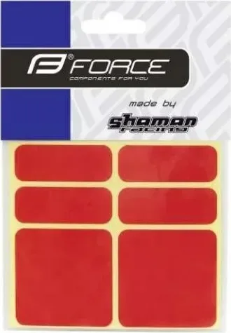 FORCE reflexné nálepky - sada červené, 6 ks