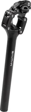 Odpružená sedlovka M-WAVE Vario, paralelogramová, čierna, 31,6 mm