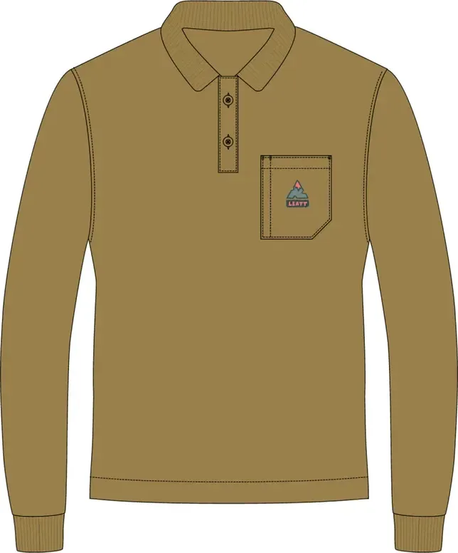 LEATT Polo tričko Team dlhý rukáv, Brass Brown