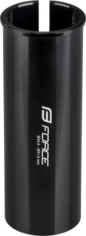 FORCE redukcia sedlovky 34,9-31,6mm, hliníková, čierna