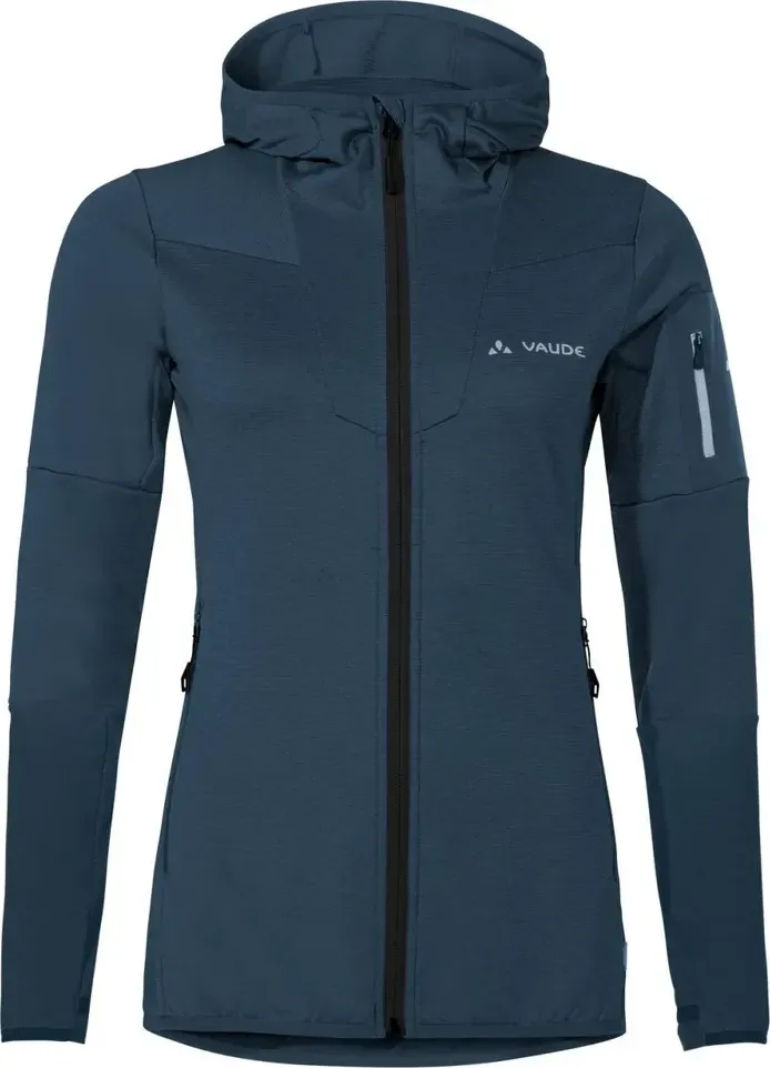 Vaude turistická mikina s kapucňou Monviso Fleece, dámska, dark sea uni