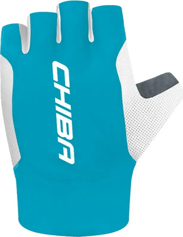 Chiba Cyklistické rukavice Mistral turquoise M, Modrá