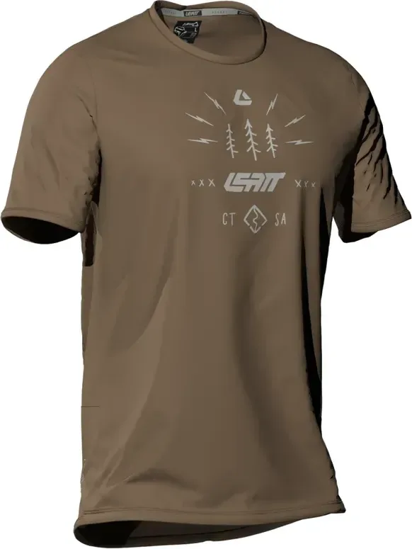 LEATT dres krátky rukáv MTB Gravity 3.0 Junior, Loam Brown