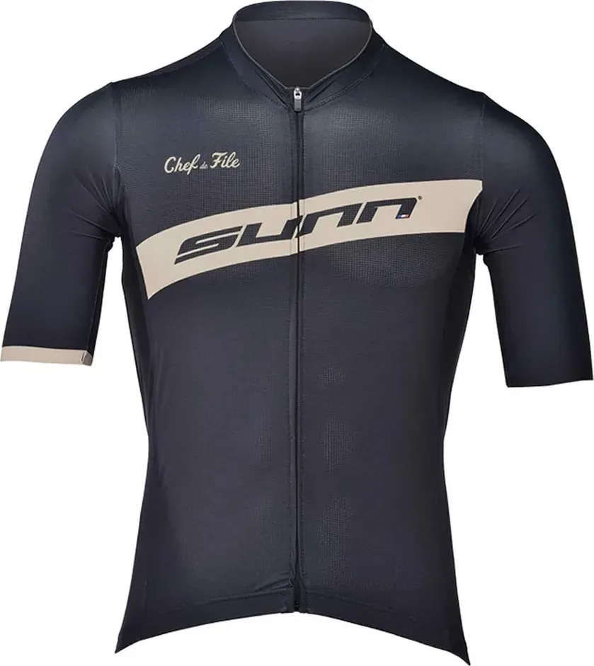 SUNN Cyklistický dres krátky rukáv, Pánsky, čierny, Čierna