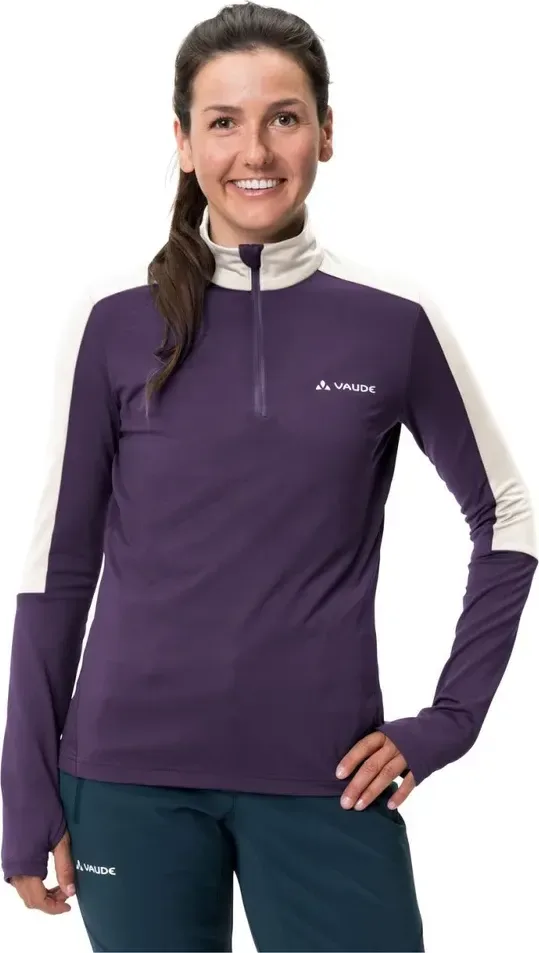 Vaude fleecový pulóver Livigno Halfzip II, dámsky, fialová