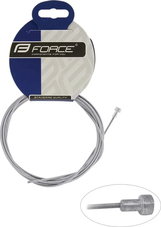 FORCE lanko brzdové cestné 2,0m / 1,5mm, NEREZ, balené
