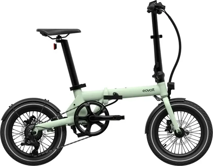 EOVOLT Skladací elektrobicykel Morning 16" V3 2025 Zelená, Čierna/Zelená/Sivá/Modrá