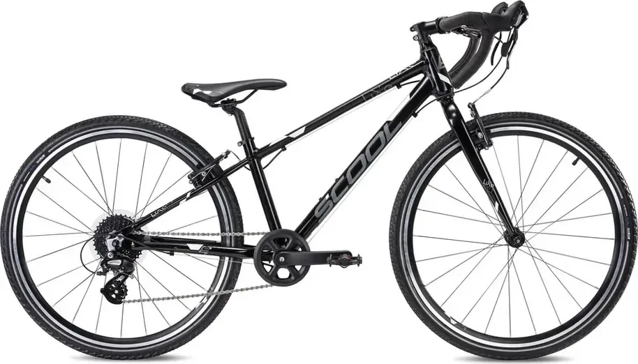 Detský bicykel liXe gravel 8s biely/čierny (od 140 cm), Čierna
