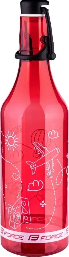 FORCE fľaša FLASK 0,5 l, transparentná červená