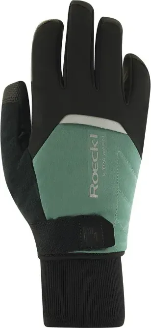ROECKL cyklistické rukavice zimné Villach 3, unisex, black/silver pine